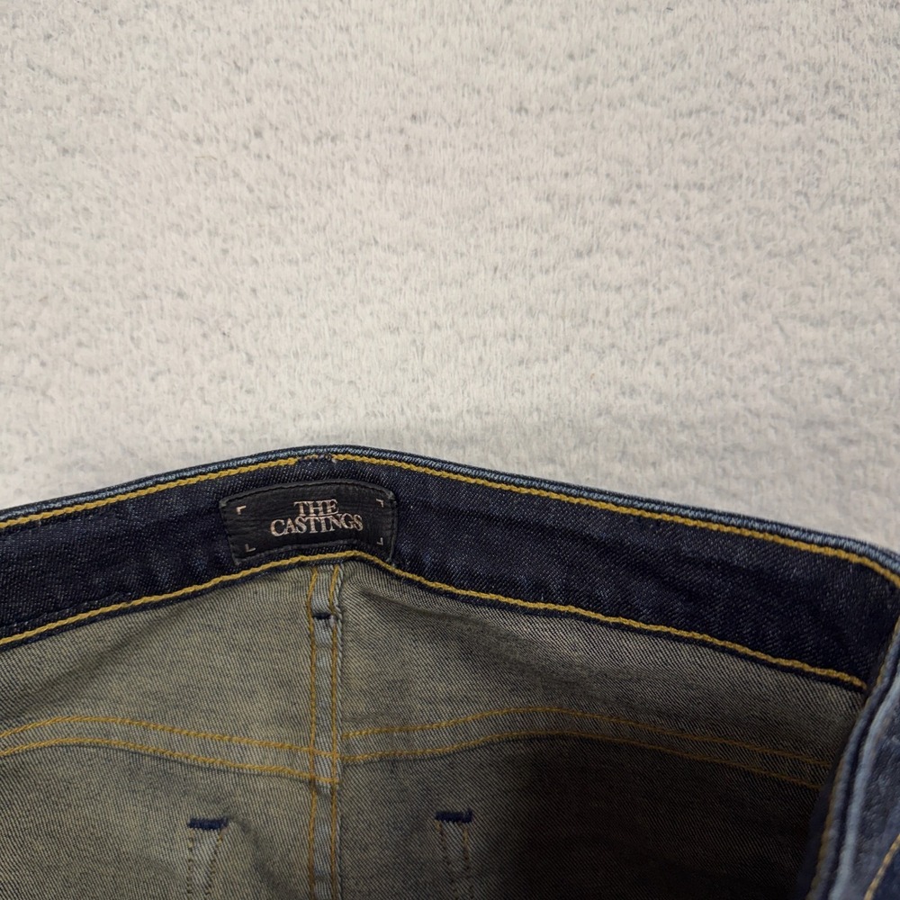 The Castings High Rise Flare Blue Jeans Womens 29 (27x33) Dark Blue Made in USA - Picture 7 of 11
